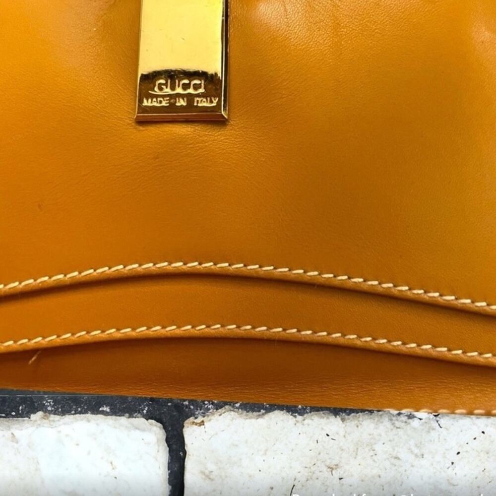 Vintage Gucci Logo Canvas & Leather Long Wallet - Authentic  EUC - Picture 7 of 10